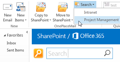 Search SharePoint from Outlook