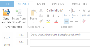 Send and save emails to SharePoint